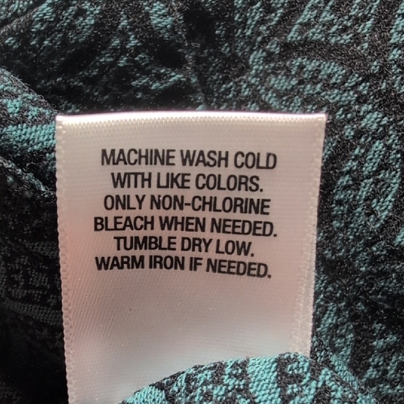 Roz & Ali Teal and Black Patterned Trousers - Picture 6 of 9